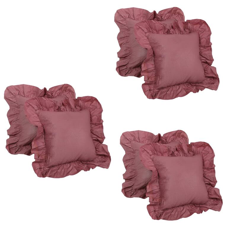 Blazing Needles Chintz 12-inch Throw Pillow (Set of 6) - Pink
