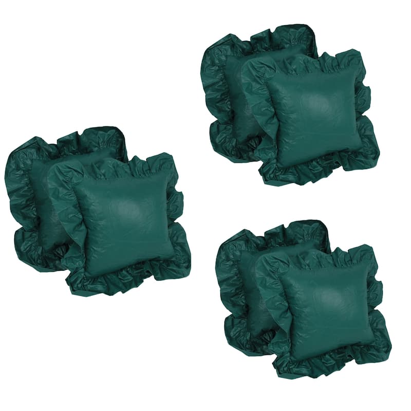 Blazing Needles Chintz 12-inch Throw Pillow (Set of 6) - Forest Green