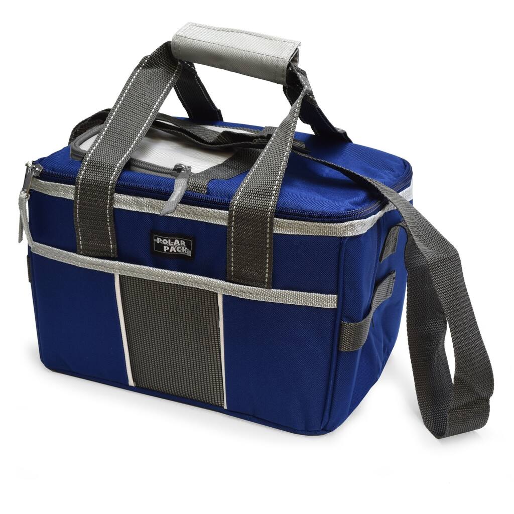 POLAR PACK 18 Can Insulated Square Collapsible Soft Cooler Bag Portable Great for travel outdoor indoor beach school and camping