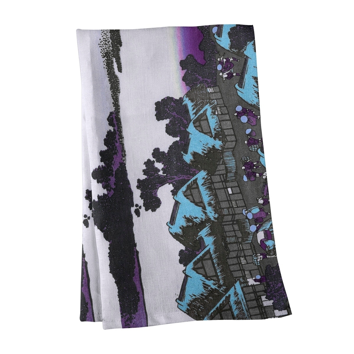 Katsushika Hokusai Dawn At Isawa In Kai Province In Blue Tea Towel 18 X 30 Overstock 27424757
