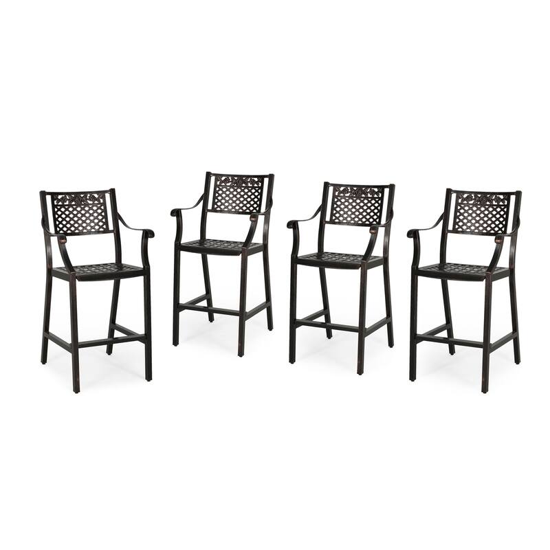 Tahoe Outdoor 29" Aluminum Barstool (Set of 4) by Christopher Knight Home