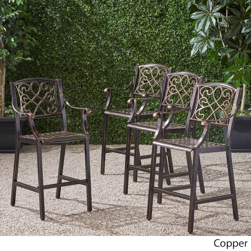 Waterbury Outdoor Bar Stool (Set of 4) by Christopher Knight Home
