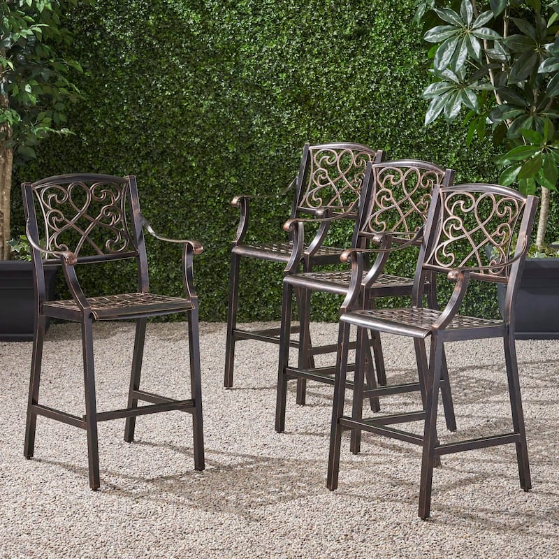 Waterbury Outdoor Bar Stool (Set of 4) by Christopher Knight Home