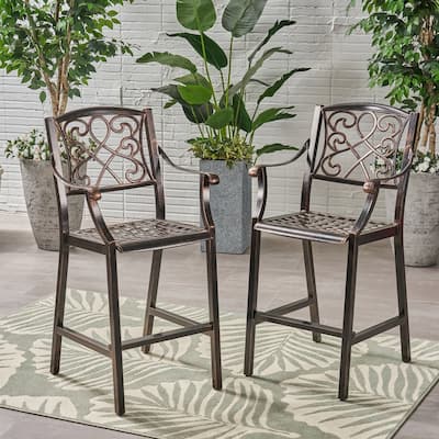 Waterbury Aluminum Barstool (Set of 2) by Christopher Knight Home