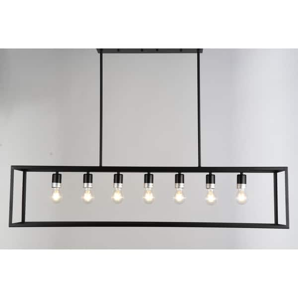 Shop Jl Styles Inc Black 7 Light Contemporary Pendant Light