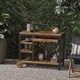 Admirals Outdoor Acacia Wood Bar Cart with Reversible Drawers and Bottle Holders by Christopher Knight Home - Thumbnail 0