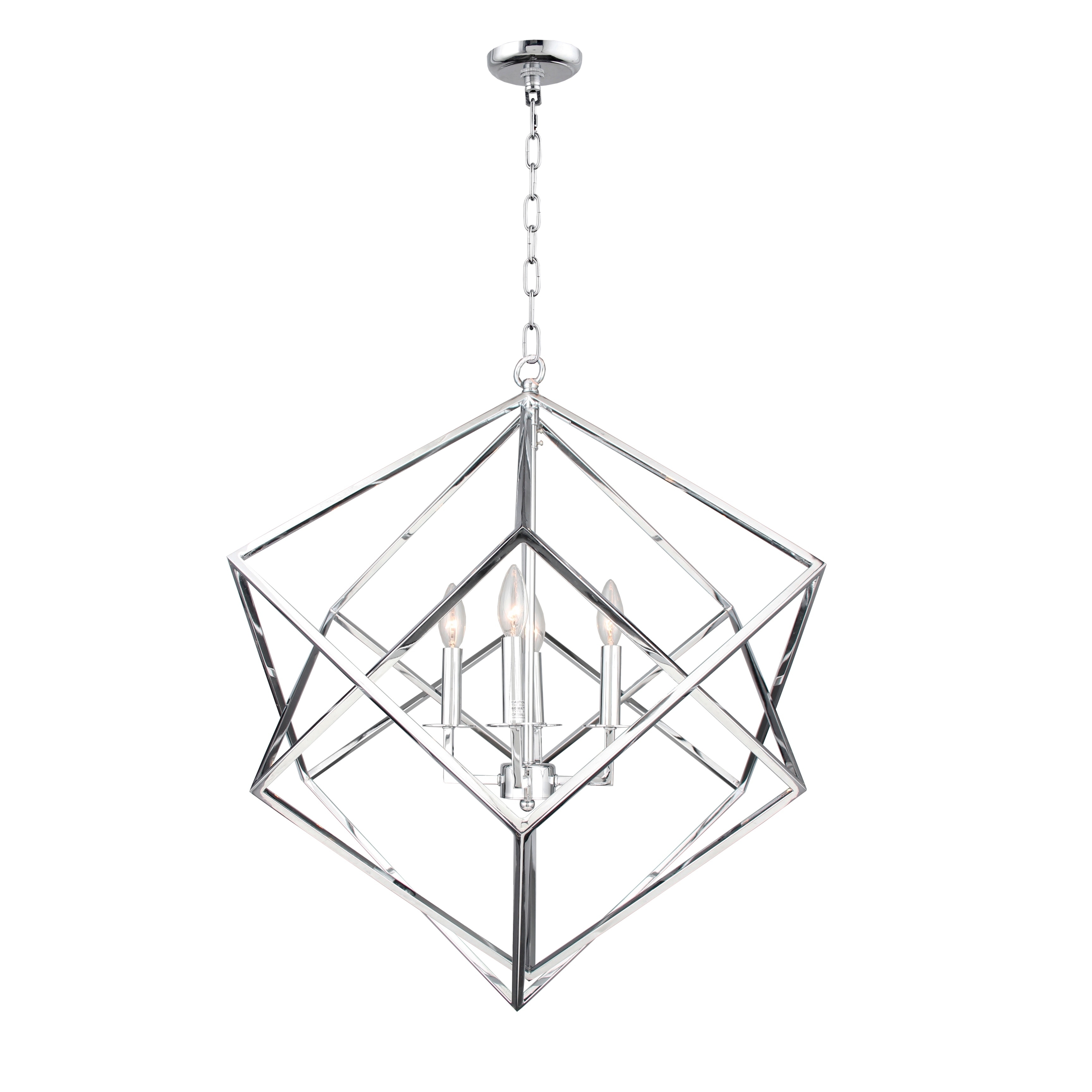 4 Light Chandelier in Chrome finish - Chandeliers For Bedrooms by Overstock.com