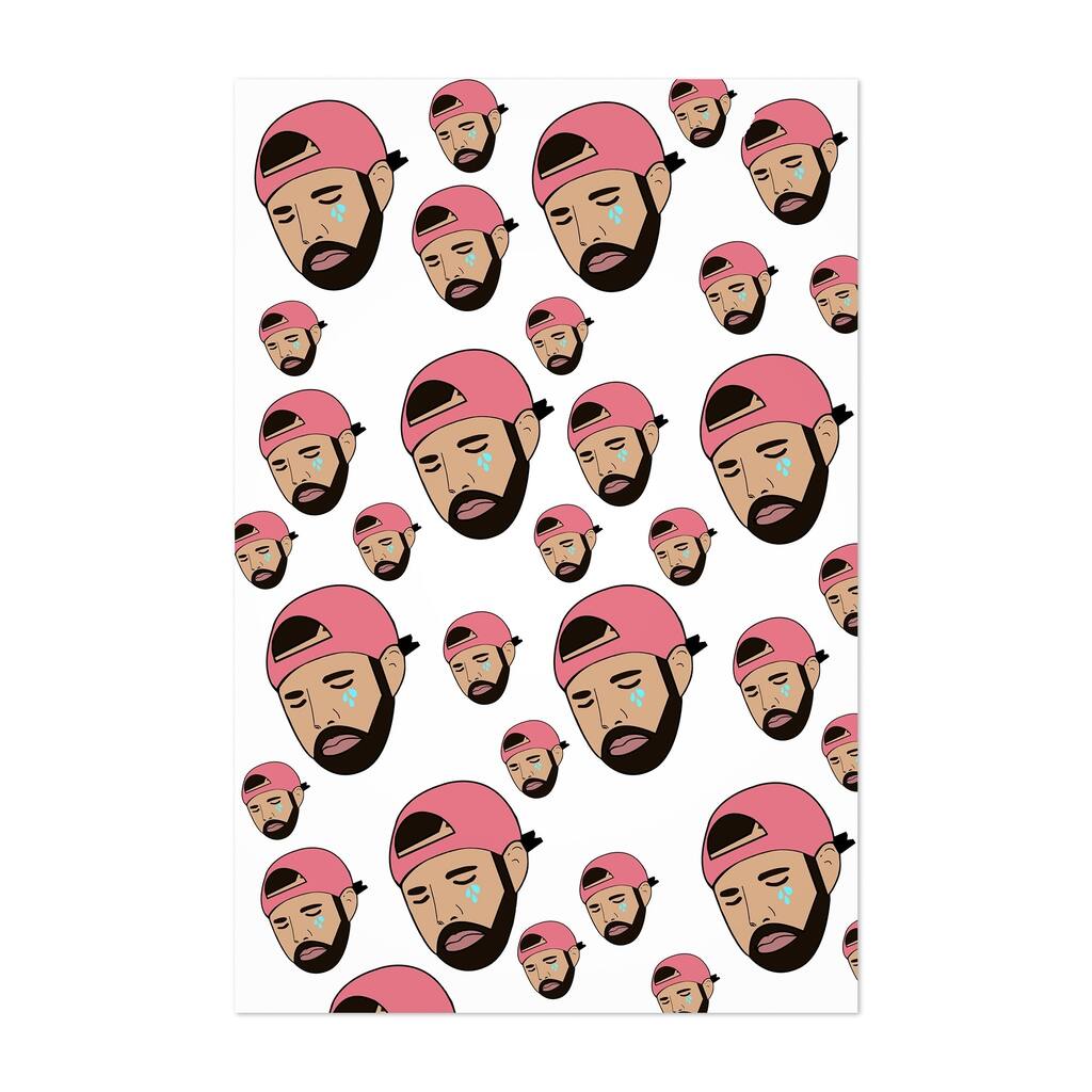 Noir Gallery Drake Crying Pop Culture Meme Unframed Art Print/Poster