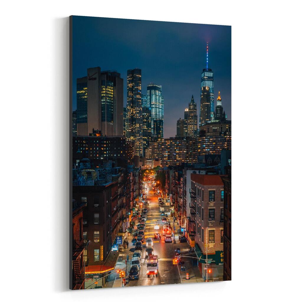 Noir Gallery New York City Skyline Night NYC Canvas Wall Art Print