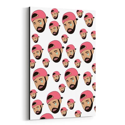 Noir Gallery Drake Crying Pop Culture Meme Canvas Wall Art Print