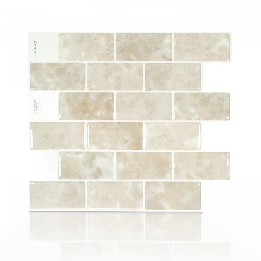 Subway Sora 1095 In X 970 In Peel And Stick Self Adhesive Decorative Mosaic Wall Tile Backsplash 4 Pack Overstock 27439012