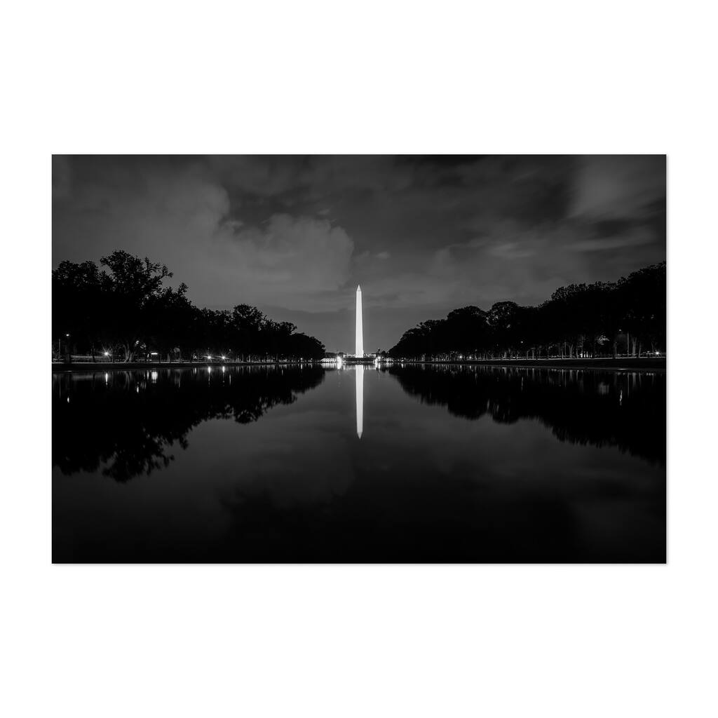 Noir Gallery Black White Washington Monument Unframed Art Print/Poster