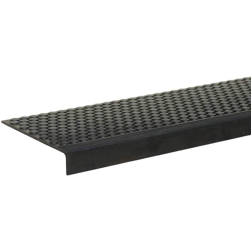 Rubber-Cal Coin-Grip Commercial Rubber Step Mat Stair Tread (Set of 6)