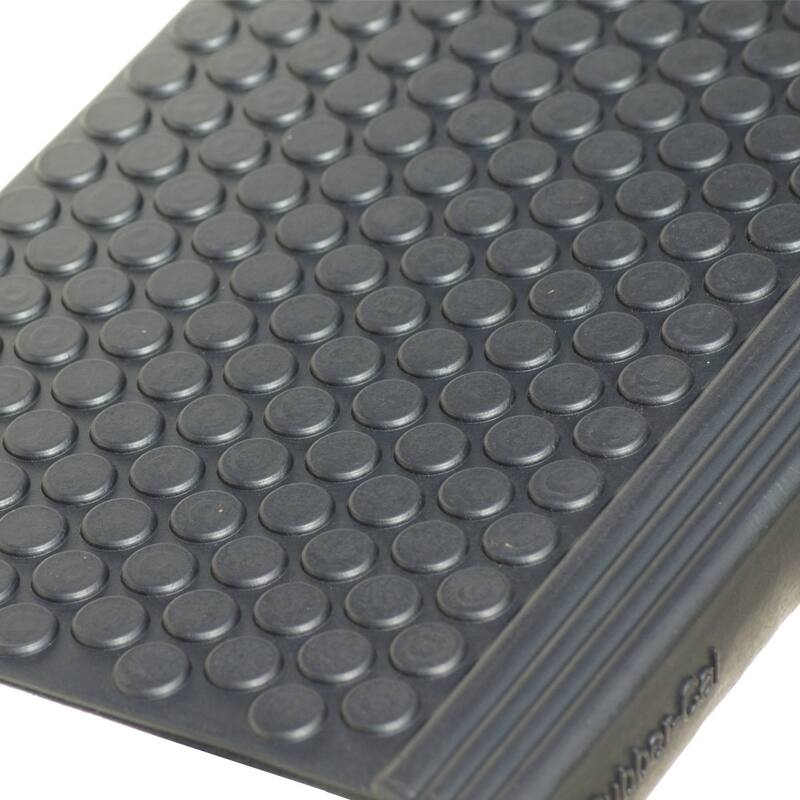 Rubber-Cal Coin-Grip Commercial Rubber Step Mat Stair Tread (Set of 6)
