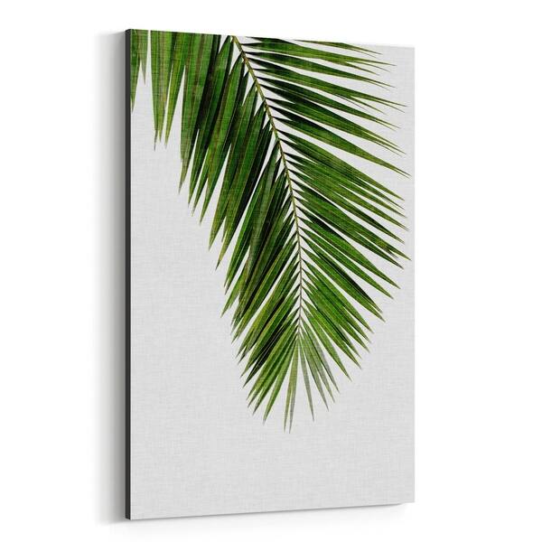 Shop Noir Gallery Beach Coastal Palm Tree Leaf Canvas Wall Art Print Overstock 27443848