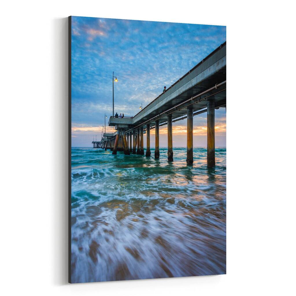 Noir Gallery Coastal Venice Beach California Canvas Wall Art Print