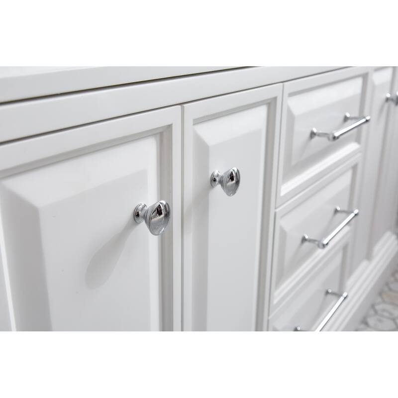 Palace Collection Quartz Carrara 60-inch Bathroom Vanity Set