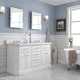 preview thumbnail 9 of 46, Palace Collection Quartz Carrara 60-inch Bathroom Vanity Set Nickel Finish/Chrome Finish - Pure White