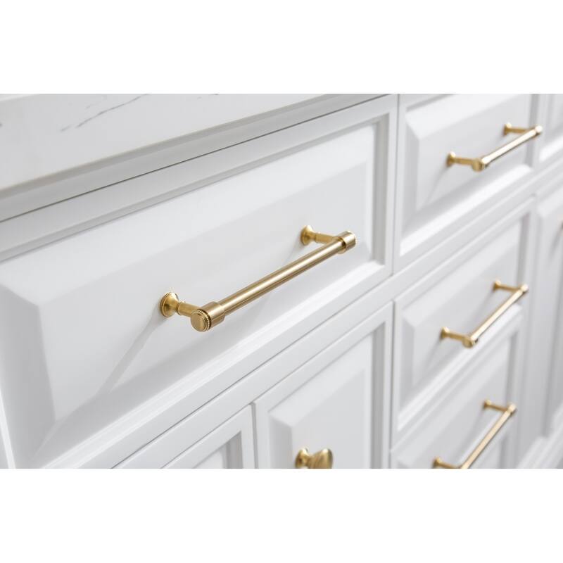 Palace Collection Quartz Carrara 60-inch Bathroom Vanity Set