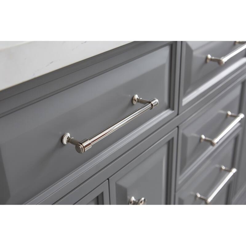 Palace Collection Quartz Carrara 60-inch Bathroom Vanity Set