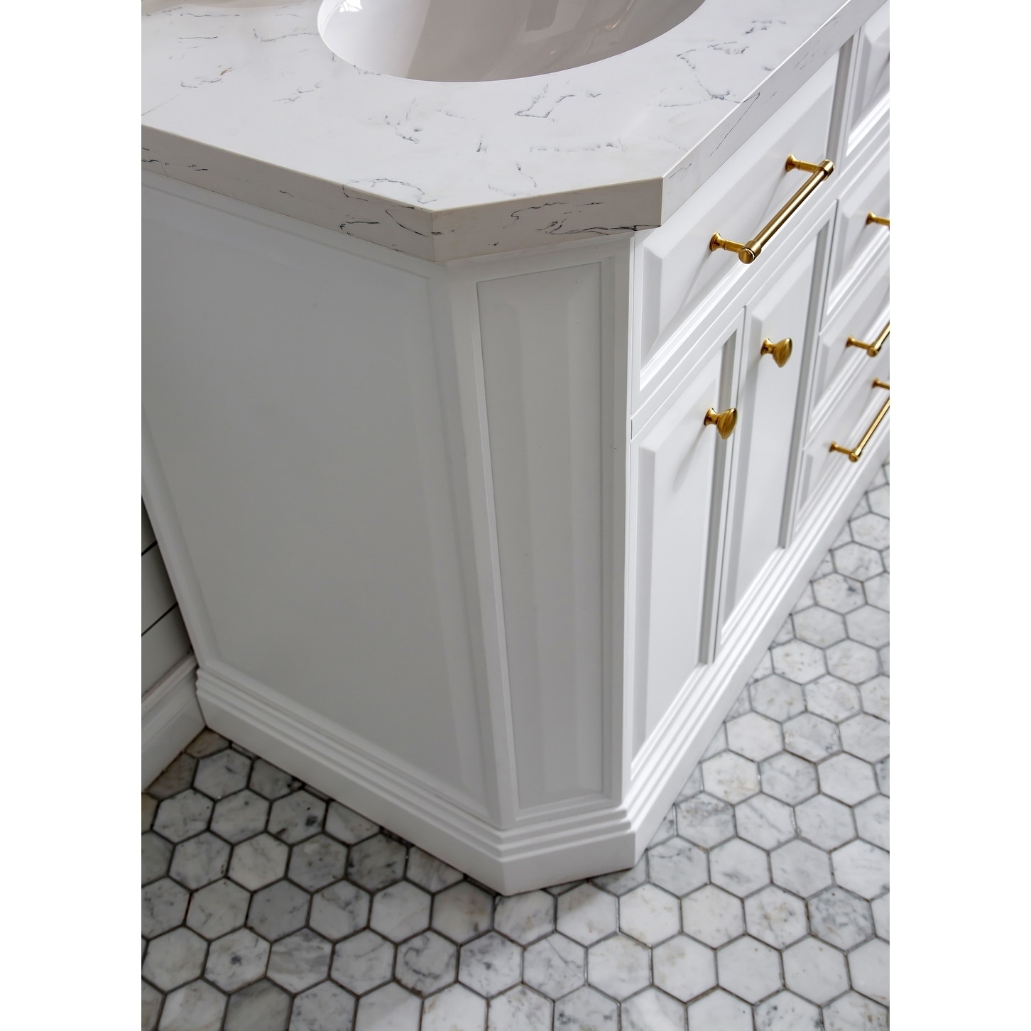 Palace Collection Quartz Carrara 60-inch Bathroom Vanity Set - On Sale -  Bed Bath & Beyond - 27446579