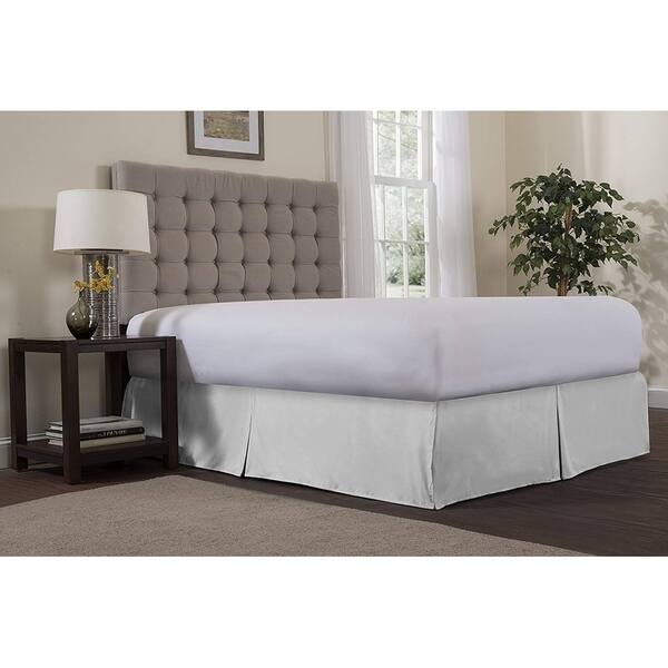 slide 2 of 16, Riversifi Center Pleat Bed Skirt Variation Of Colors Full - Bright White