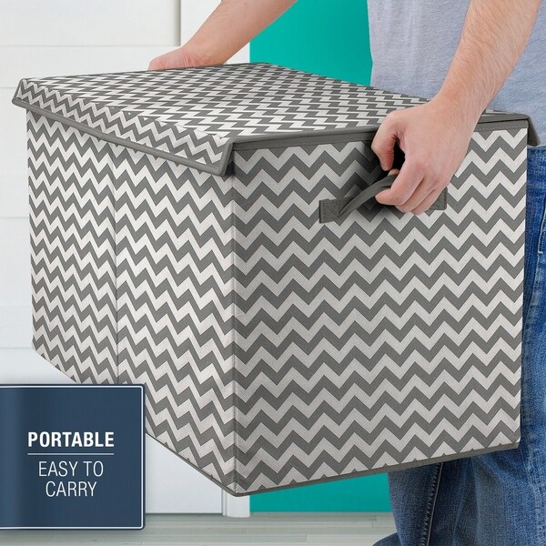 fabric toy box with lid