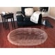 preview thumbnail 31 of 46, Silver Orchid Nansen Faux Sheepskin Oval Shape Shag Area Rug