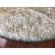 preview thumbnail 22 of 46, Silver Orchid Nansen Faux Sheepskin Oval Shape Shag Area Rug