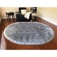 preview thumbnail 1 of 46, Silver Orchid Nansen Faux Sheepskin Oval Shape Shag Area Rug