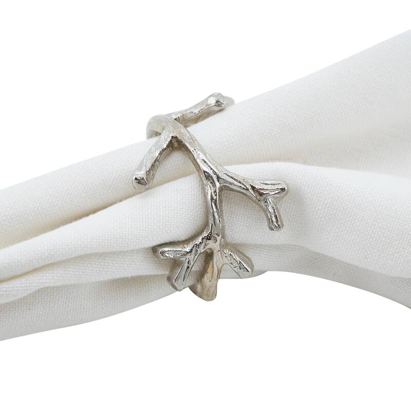 Coral Design Dinner Napkin Rings (Set of 4)