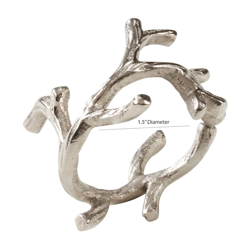 Coral Design Dinner Napkin Rings (Set of 4)