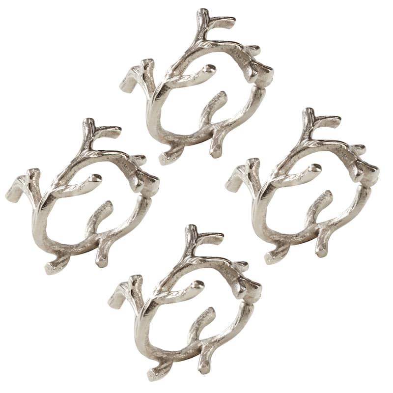 Coral Design Dinner Napkin Rings (Set of 4)