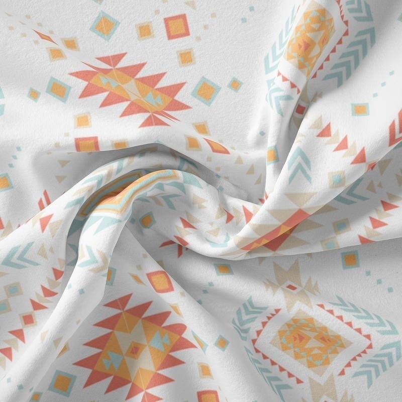 Simply Soft Parisian Dreams Patterned Bedsheet - Queen - Tribal - Coral