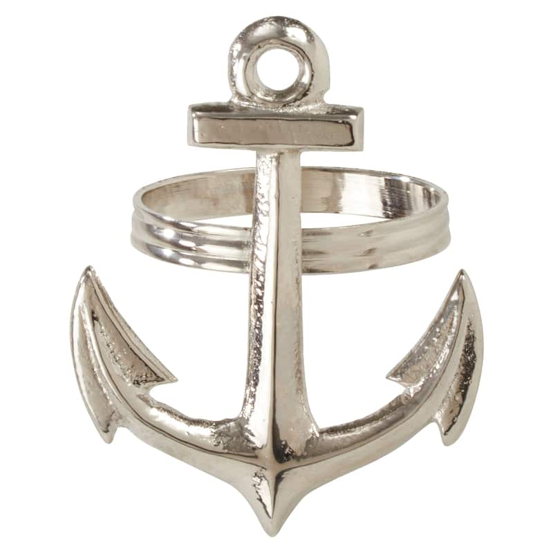 Anchor Design Napkin Rings (Set of 4)