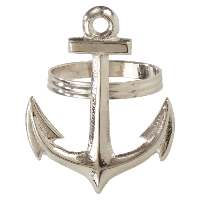 Anchor Design Napkin Rings (Set of 4)