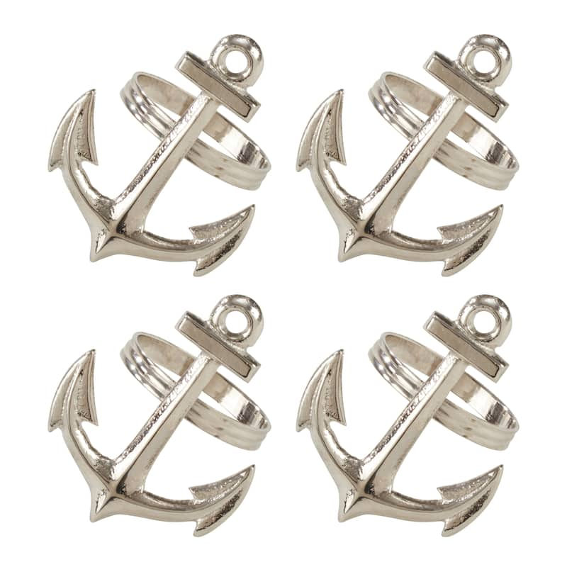 Anchor Design Napkin Rings (Set of 4)