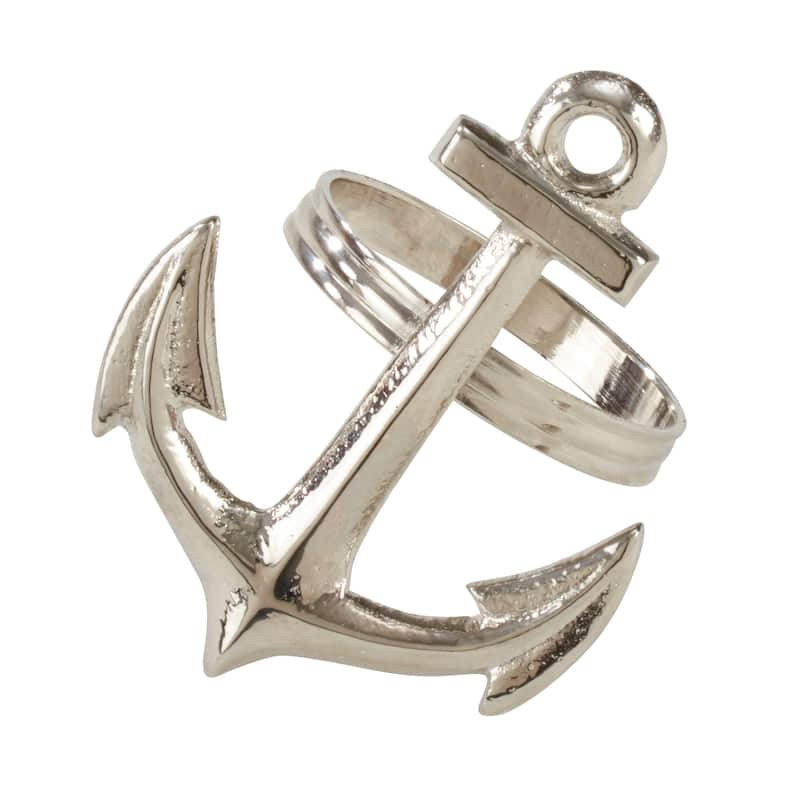 Anchor Design Napkin Rings (Set of 4)