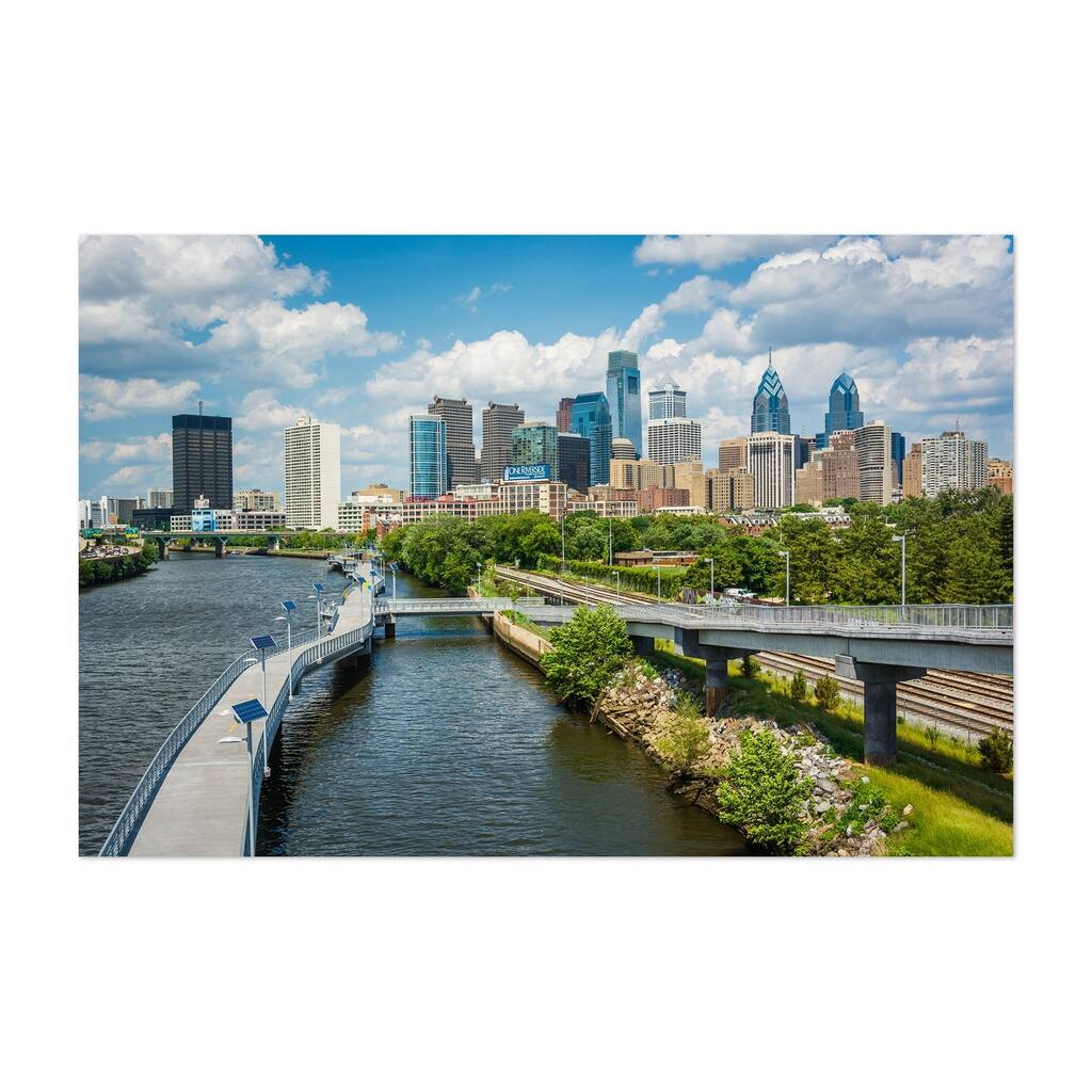 Noir Gallery Philadelphia Skyline Cityscape Unframed Art Print/Poster