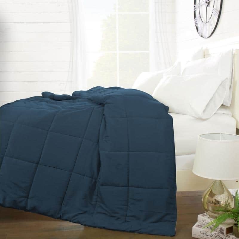 Classic Comforters Bedding Collection by Simply Soft - Full - Queen - Midnight Blue