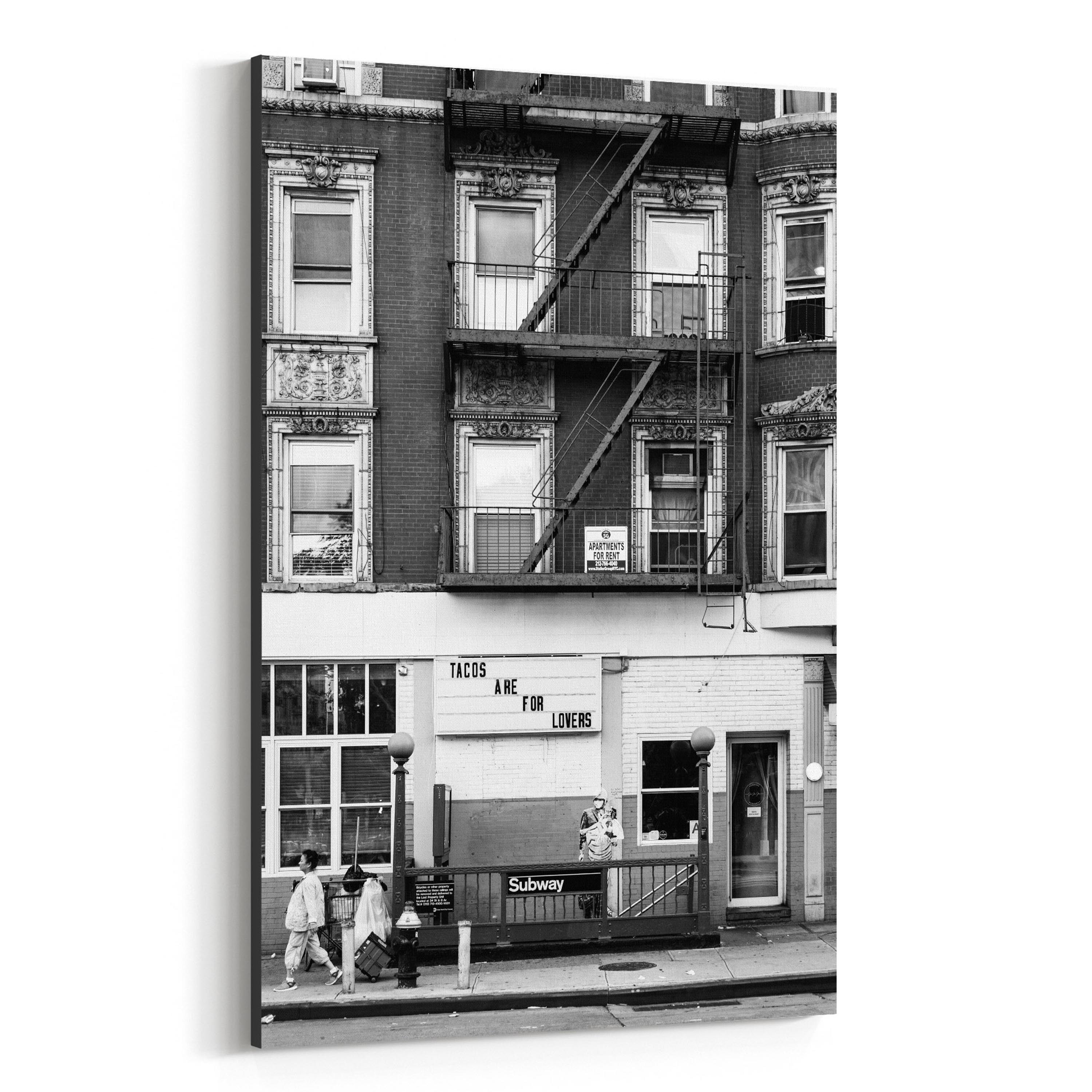 Shop Noir Gallery Black White Lower East Side Ny Canvas Wall Art