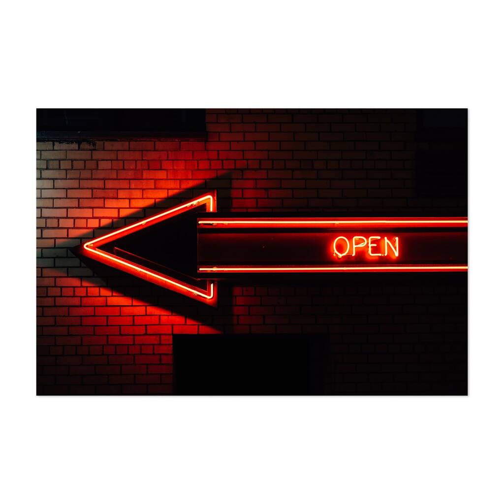Noir Gallery Open Neon Sign New York City Unframed Art Print/Poster