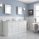 preview thumbnail 25 of 46, Palace Quartz Carrara Bathroom 72-inch Vanity Set Polished/Nickel Finish - Pure White