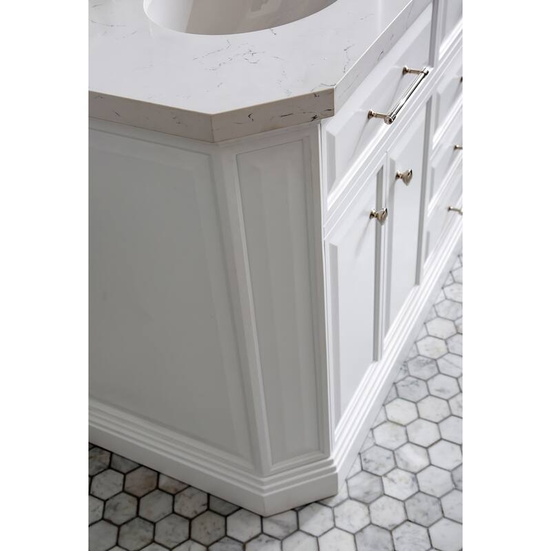 Palace Quartz Carrara Bathroom 72-inch Vanity Set