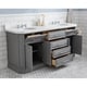 preview thumbnail 3 of 46, Palace Quartz Carrara Bathroom 72-inch Vanity Set
