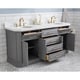 preview thumbnail 35 of 46, Palace Quartz Carrara Bathroom 72-inch Vanity Set