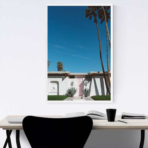 Shop Noir Gallery Pink Door Palm Springs House Framed Art Print