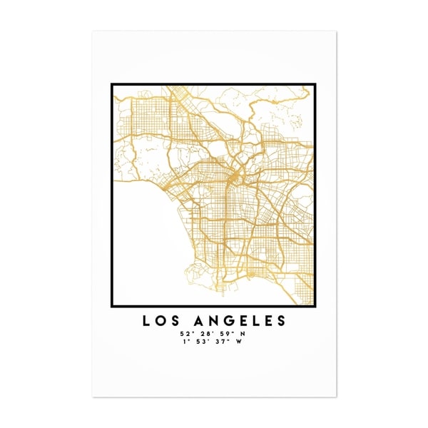 Noir Gallery Least Los Angeles Town Map Unframed Artwork Print/Poster image regarding Printable Maps of Los Angeles referred to as Noir Gallery Low Los Angeles Town Map Unframed Artwork Print/Poster