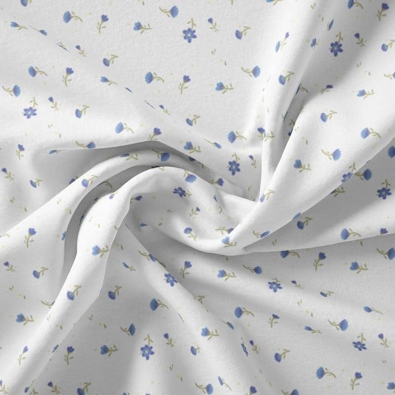 Spring in Central Park Sheet Collection by Simply Soft - Twin - Carnations - Light Blue