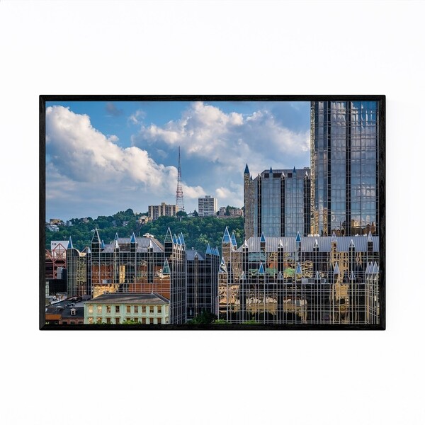 Noir Gallery Pittsburgh Skyline Cityscape Framed Art Print